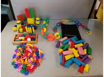 Lot Of Children's Building Stacking And Connecting Toys Games