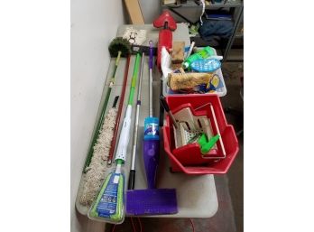 Large Lot Of Cleaning Supplies & Tools Etc.
