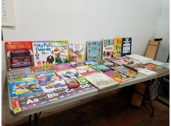 Large Lot Of Children's Books And Educational Materials