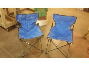 Pair Of Kids' Folding Lawn Chairs