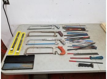 Lot Of Assorted Hacksaws & Blades