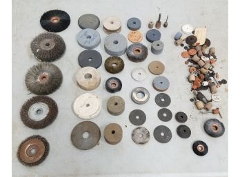 Large Lot Of Small Grinding Wire Brush Polishing Wheels, Up To 4' Diameter