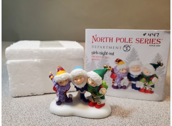 Department 56 'Girls Night Out' North Pole Village Series Accessory No.808931 Figurine In Box Packaging