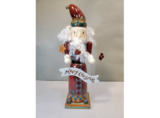 Large 24.5' Santa Claus Nutcracker Figurine, Merry Christmas