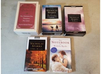 Lot Of 7 Books On Tape Audiobooks, Cassette, (4) Nicholas Sparks & (3) Richard Paul Evans The Christmas Box