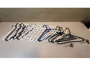 Lot Of Fat Type Plastic Clothes Hangers