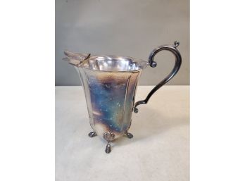 Silver On Copper Silver Plated Water Pitcher, 10' X 6.75' X 9.5'h