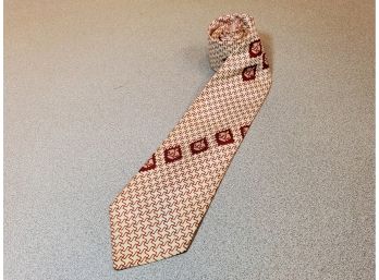 Vintage Mid Century Men's Tie, Varsity Shop, Rutland Vermont, 'Appleskin' Twill By Hunt