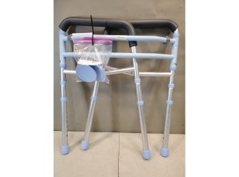 Oasis Space Folding Walker With 2 Screw-On Suction Cup Feet
