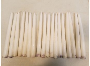 Lot Of 18 Unused 10' White Taper Candles