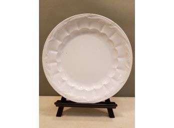 Antique C.1867-74 Turner & Goddard 10' White Ironstone Plate Ceres Wheat Pattern, Very Good Condition