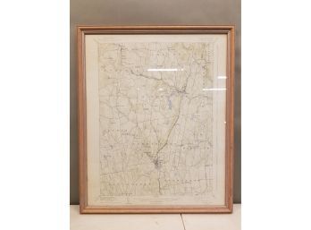 Vintage Framed 1942 Reprint Of 1892 Edition Map Of Winsted Connecticut (colebrook Winchester Torrington...