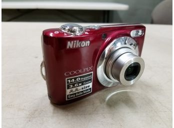 Nikon COOLPIX L24 Digital Camera, 14.0MP 3.6x Zoom, Uses (2) AA Batteries, Easy Auto Mode
