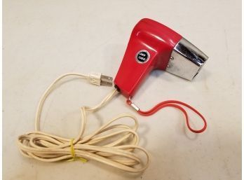 Vintage Mid Century Modern Jay Dee Travel Hair Dryer, 300 Watts, Blows Hot And Cold, Working, 4.5x4.25x2.5