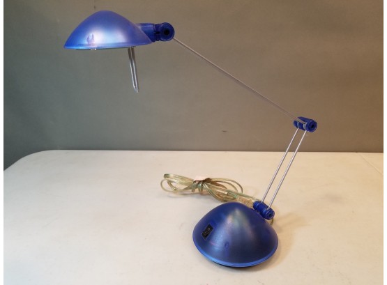Tensor LT4301 Ostrilite Halogen Articulating Desk Lamp, Translucent Blue, 6' & 10.5' Arms, 20W, Working