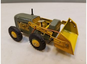 Vintage Line Mar Hi-Load Loader Japanese Tin Litho Friction Toy Tractor, Jones Construction Co., 5.25' Long