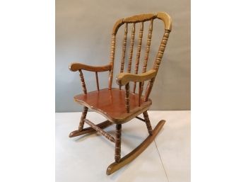 Child's Spool Rocker Rocking Chair, 16'w X 21'd X 28'h, 11.25' Seat Height