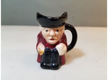 Vintage Genuine Shorter & Son Staffordshire Toby Character Jug Mug, Hand Painted England, 2.25'H