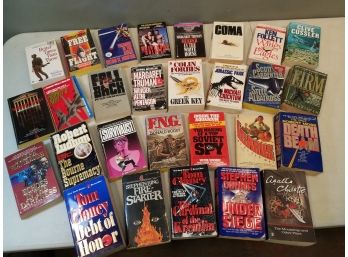Lot Of 28 Paperback Novels: Mystery Adventure Thriller Spy Political Military