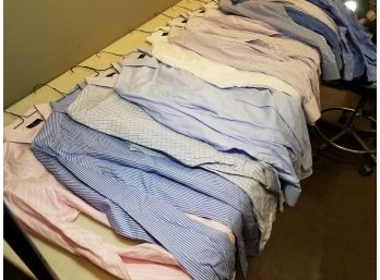 Lot Of 12 Quality Dress Shirts, Size L (16, 34/35-36.5), Saks Fifth Ave, Polo Ralph Lauren, Thomas Pink...