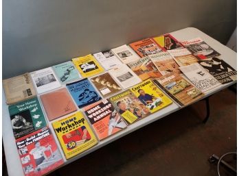 Lot Of Vintage Woodworking Patterns & Periodicals Magazines, Craftsman Handyman Craftwork Projects