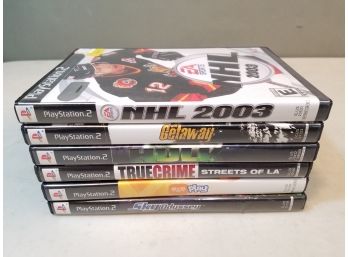 Lot Of 6 PlayStation 2 Video Games In Cases, Many With Manuals