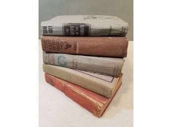 Lot Of 5 Antique Zane Gray Hardcover Books