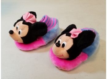 Walt Disney Co. Mickey And Friends Minnie Mouse Girls Slip On Slippers, Pink & Blue, Size 5-6