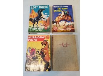 Lot Of 4 Famous Horse Stories: Lost Horse (1950), Mountain Pony (1949), Hurricane Pinto (1935) Sorrel Stallion