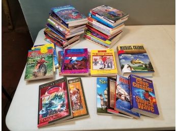 Lot Of 43 Books For Middle Grade Young Readers, Scholastic Yearling Goosebumps, Etc.