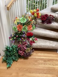 Faux Floral Arrangements,faux Flowers And Greens