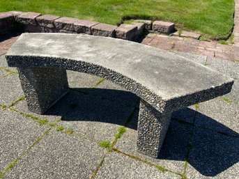 #3 Curved Concrete Aggregate Bench