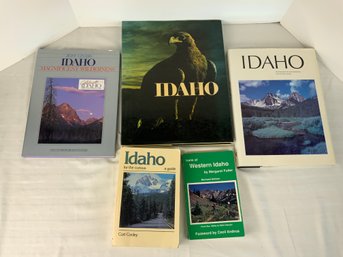 Collection Of Coffee Table Hardbacks And Travel Books About Idaho