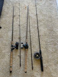 3x Fishing Rod And Reels