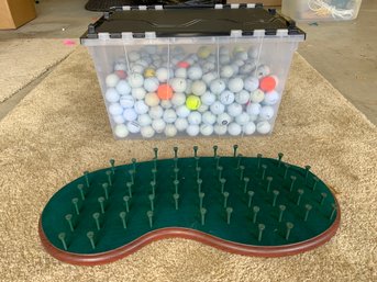 Golf Balls And Golf Ball Display Board