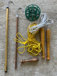 Fishing Equipment, Gaffs, Fish Bats And Rope