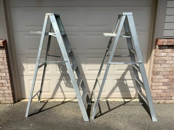 2x 6 Aluminum Folding Ladders