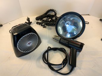 Mini Space Heater, Heat Gun, RadioShack Halogen Spot Light