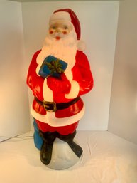 Vintage 34in Blow Mold Santa Claus Made By Empire Plastics Corp 1971