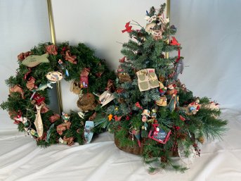 Fishing Theme Christmas Wreath Fishing Basket Tree