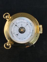 Bey Berk International Germany Barometer Solid Brass Porthole
