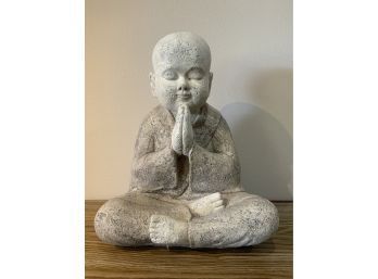Mount Saint Helens Ash Cast Stature Of A Person Meditating/prayer