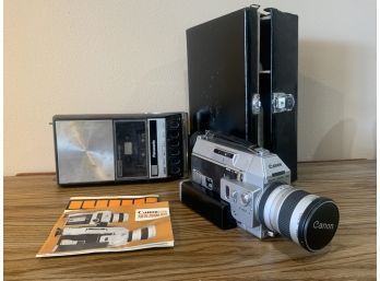 Canon Super 8 Autozoom 814  Panasonic Cassette Recorder Player Video Camera