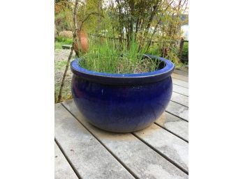 Large Blue Ceramic Pot