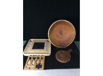 Assorted Wood Kitchen Items