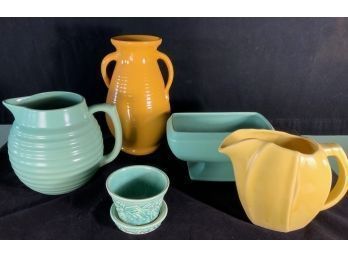Large Lot Of Bauer, McCoy And Yellow Ware Pottery Ceramic