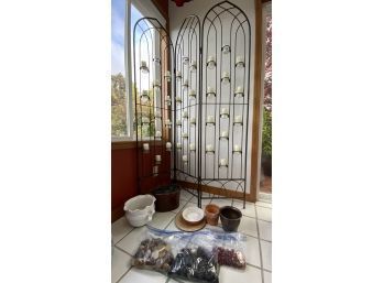 Metal Candle Screen Divider And More Pot