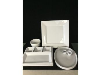 Assorted  White Serving Pieces