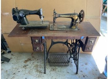 Antique Singer Electric Sewing Machine  Antique Singer Treadle Machine Cast Iron Treadle Stand Accessories
