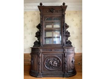 Antique French Hunters Sideboard Hunt Cabinet